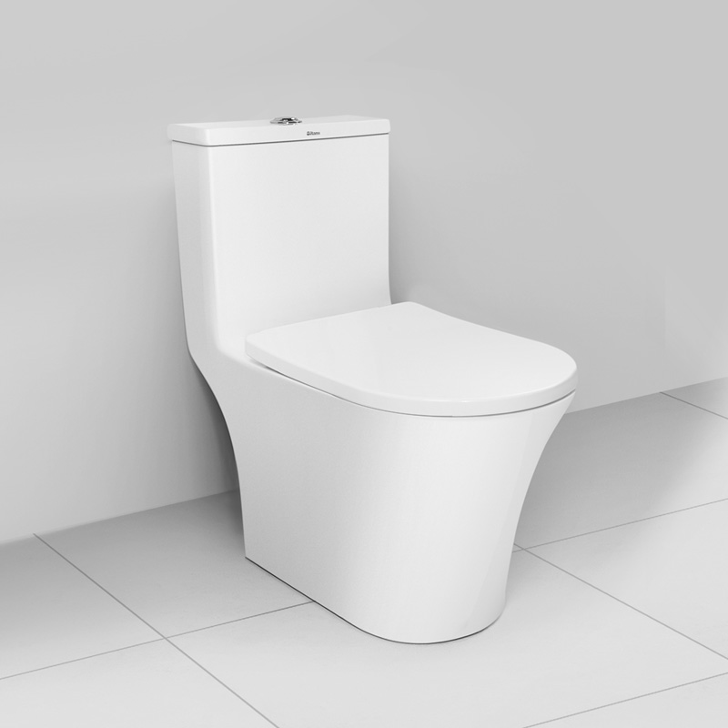 1-delad Rimless Tornado Flush Lättstädad Glaze Ceramic Toilet